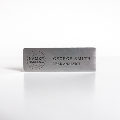 Metal Name Badge - Pin Attachment