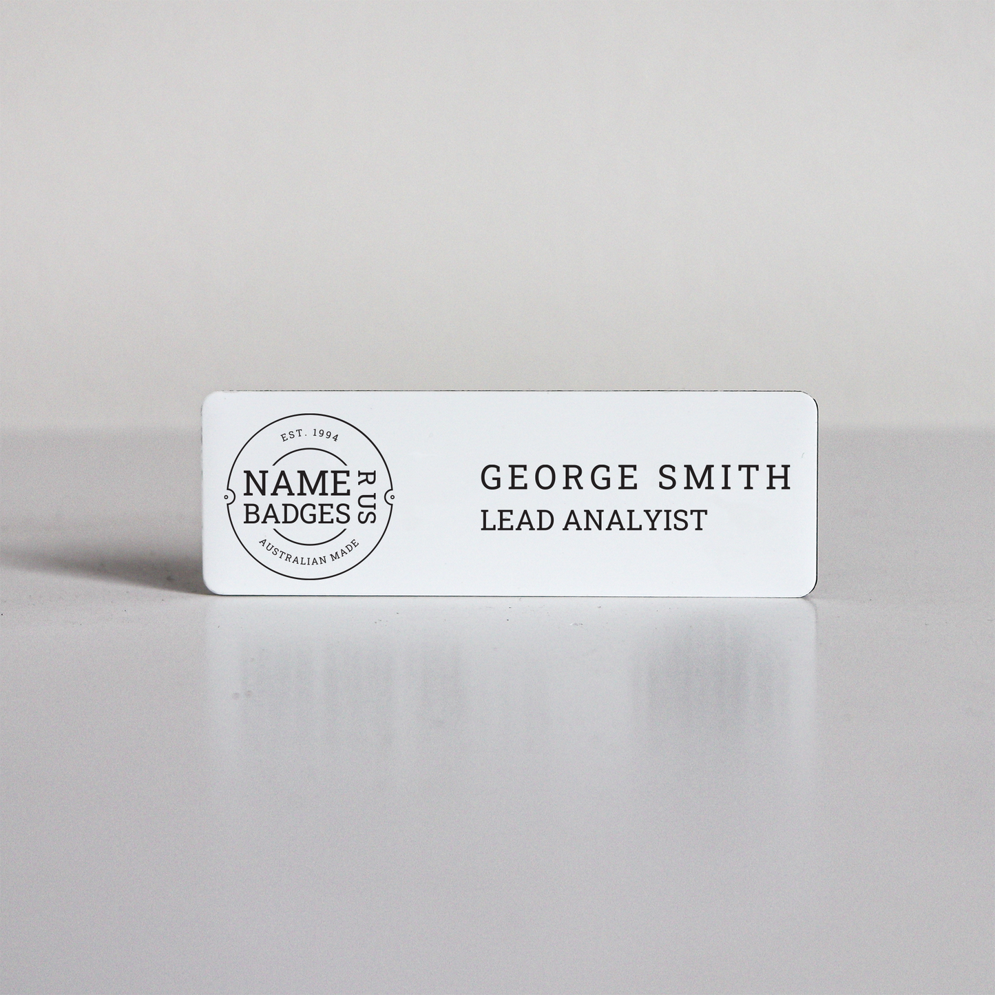 Metal Name Badge - Pin Attachment